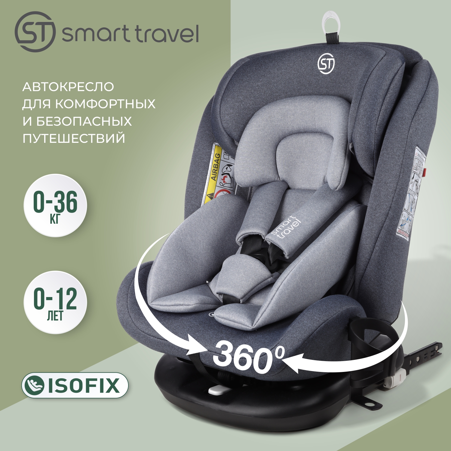 Детское автокресло SmartTravel Boss ISOFIX Blue - фото 1