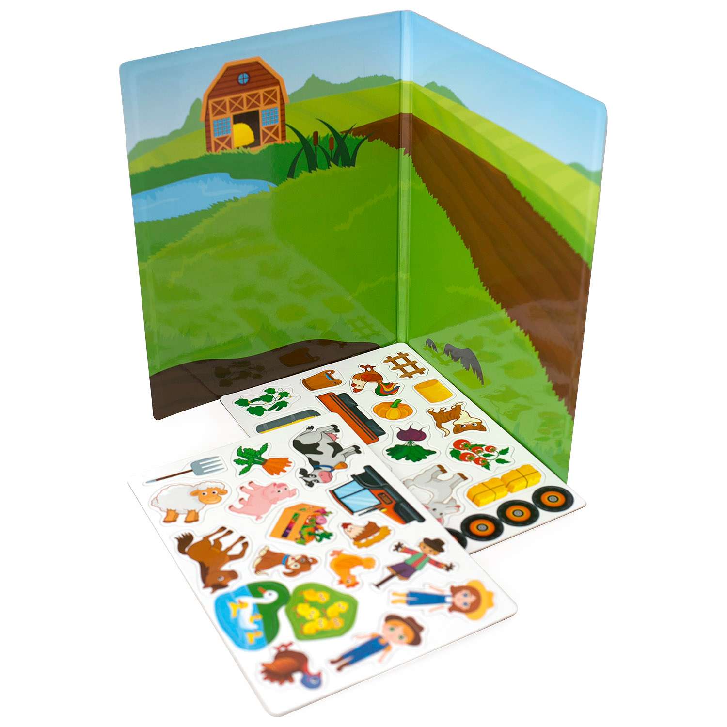 Большая магнитная игра-книга Бигр Ферма с животными УД35 - фото 2