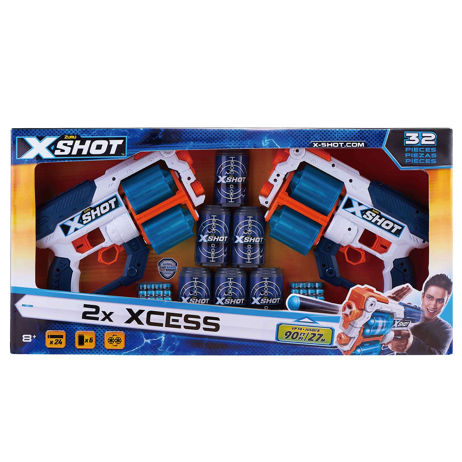 Набор X-SHOT  Xcess Tk-12 Double Pack 2 бластера 36259 - фото 2