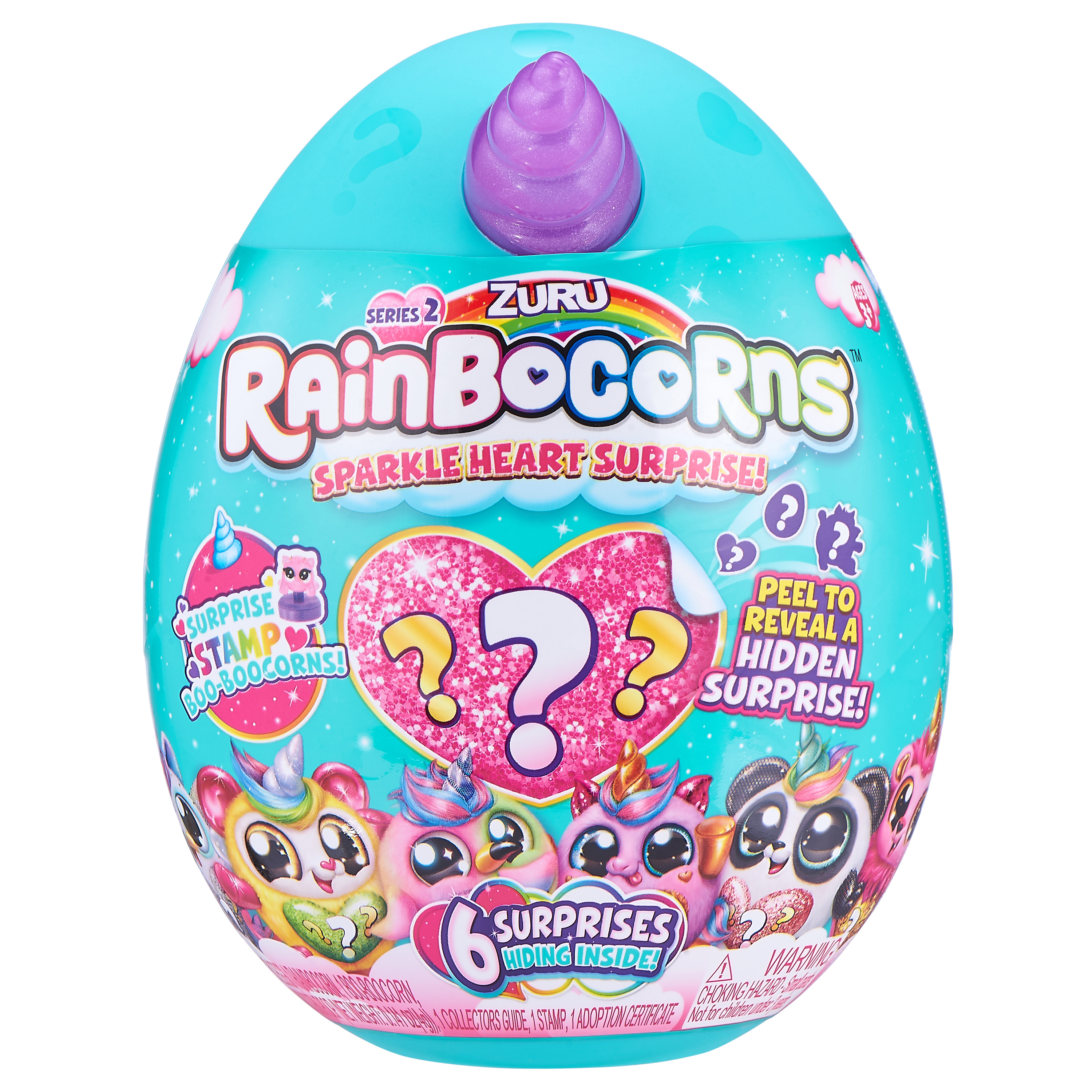 Игрушка Rainbocorns Rainbocorns Sparkle heart surprise S2 в непрозрачной упаковке (Сюрприз) 9214-S001 - фото 2