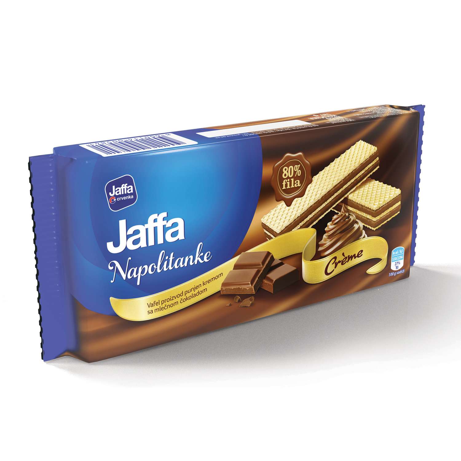 Вафли Jaffa Crvenka для детей и взрослых с начинкой из молочного шоколада 187 г - фото 1