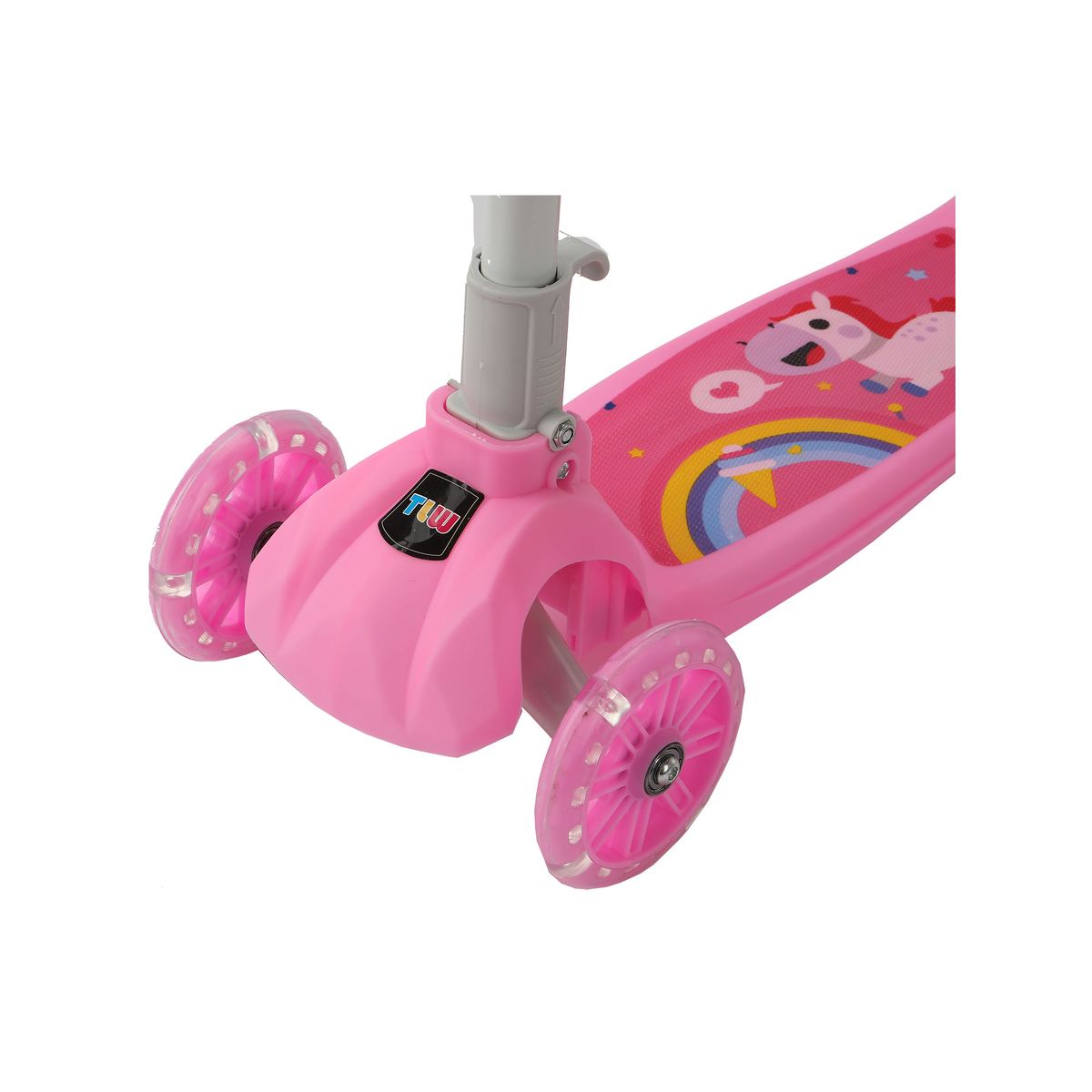 Самокат LATS детский 3-колесный со светящимися колесами розовый - фото 14