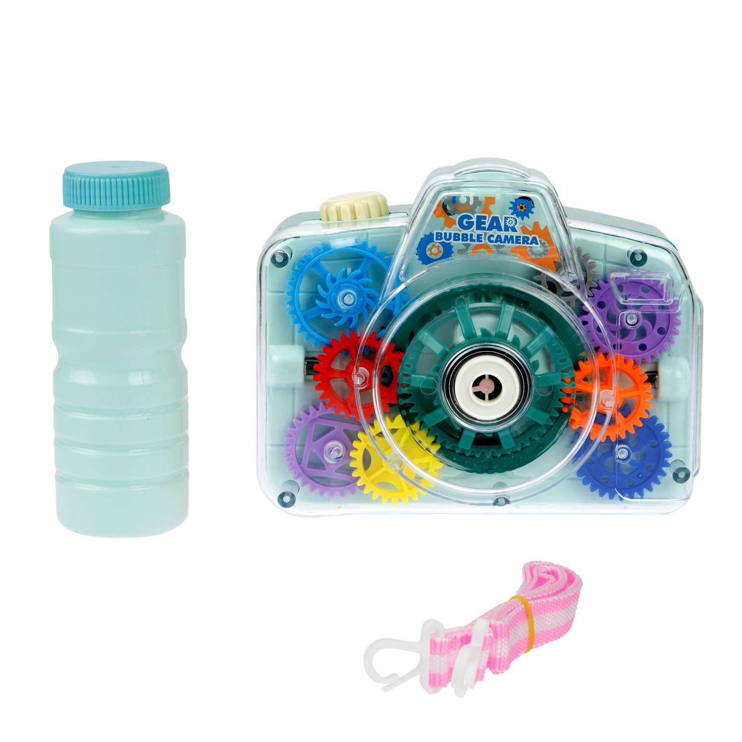 Игрушка Мы-шарики Фотоаппарат для пускания мыльных пузырей со светом бирюзовый - фото 2