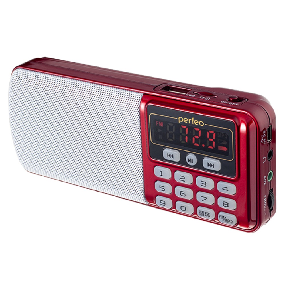 Радиоприемник Perfeo цифровой ЕГЕРЬ FM+ 70-108МГц MP3 питание USB или BL5C красный i120-RED - фото 6