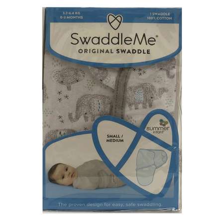 Конверт Summer Infant SwaddleMe Слоники на липучке S/M 56766