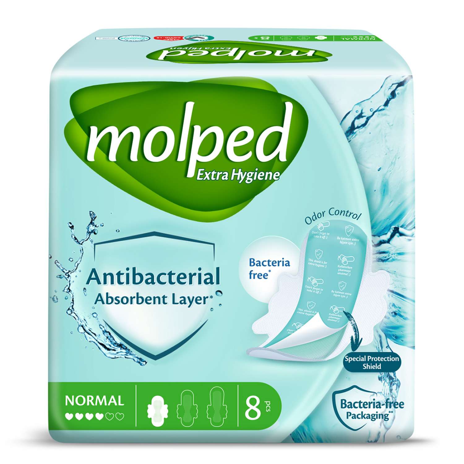 Антибактериальные прокладки Molped Antibac Normal 8 шт - фото 1