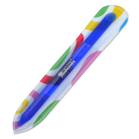 Палочка для маникюра BOHEMIA Czech Glass Nail Files 115 мм синяя с абразивом