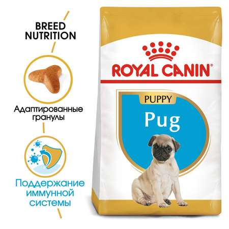Корм для щенков ROYAL CANIN Pug Puppy породы мопс 1.5кг