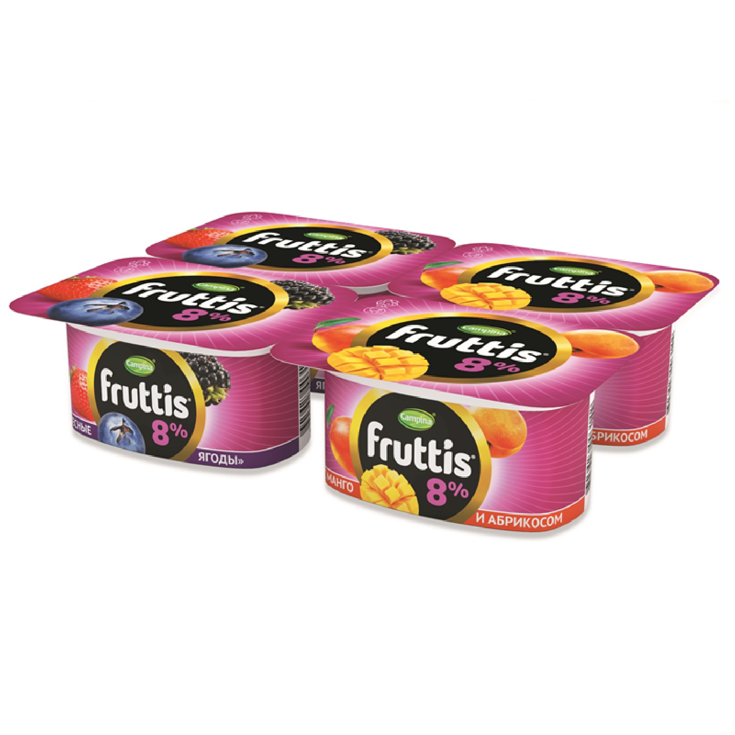 Йогурт fruttis абрикос-манго-лесные ягоды 115г с 3лет - фото 1