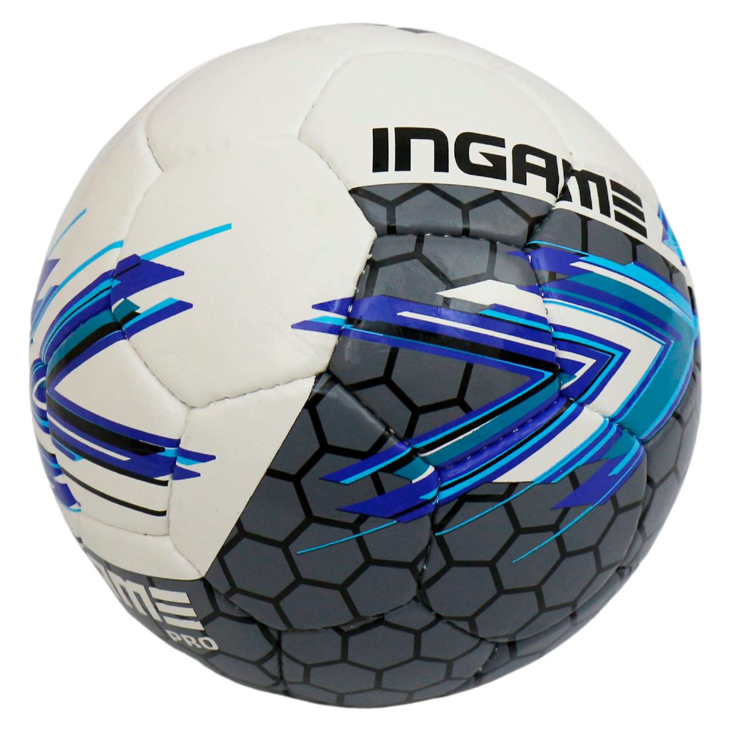 Мяч футбольный InGame PRO №5 сине-черный IFB-115 - фото 2