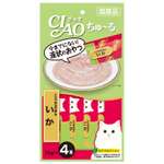 Лакомство для кошек INABA Ciao Churu куриное филе с кальмаром пюре 14г*4