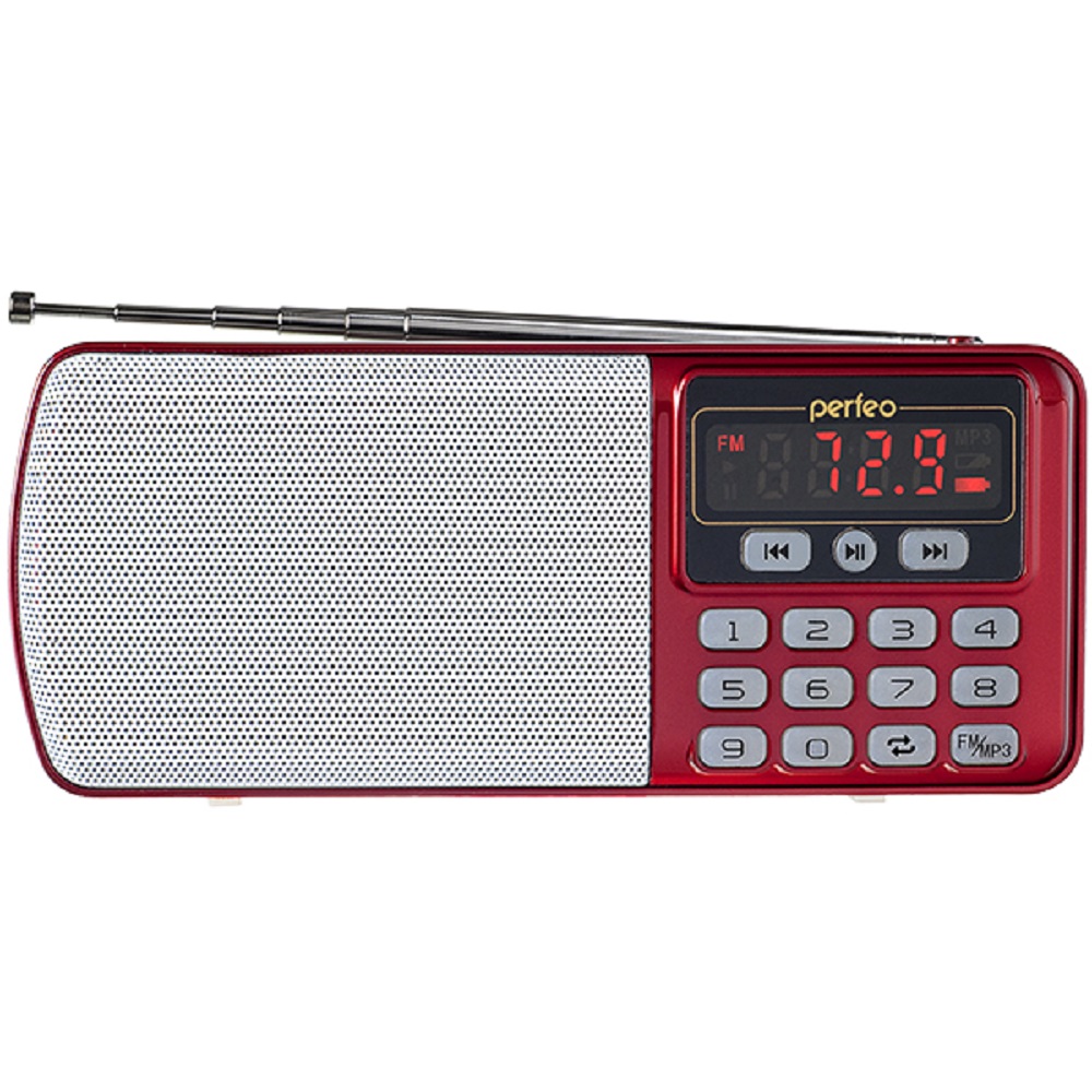 Радиоприемник Perfeo цифровой ЕГЕРЬ FM+ 70-108МГц MP3 питание USB или BL5C красный i120-RED - фото 5