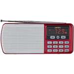 Радиоприемник Perfeo цифровой ЕГЕРЬ FM+ 70-108МГц MP3 питание USB или BL5C красный i120-RED