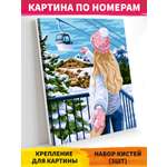 Картина по номерам Glama холст на подрамнике 40х50 см Горнолыжный курорт