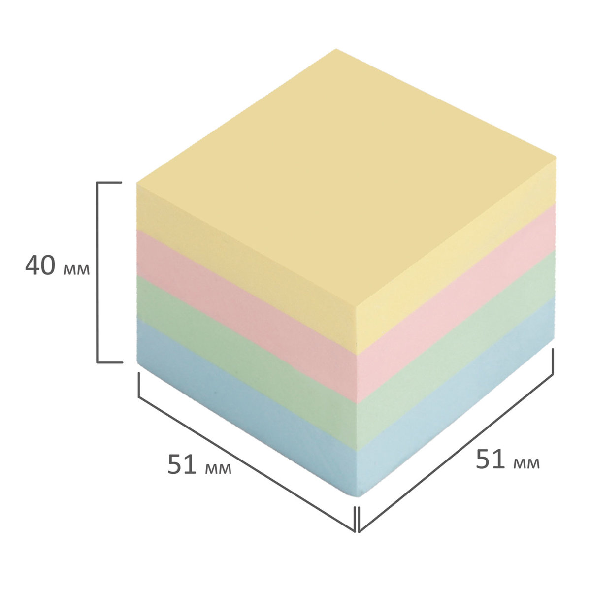 Блок самоклеящийся Brauberg пастельный 400 листов 4 цвета - фото 8