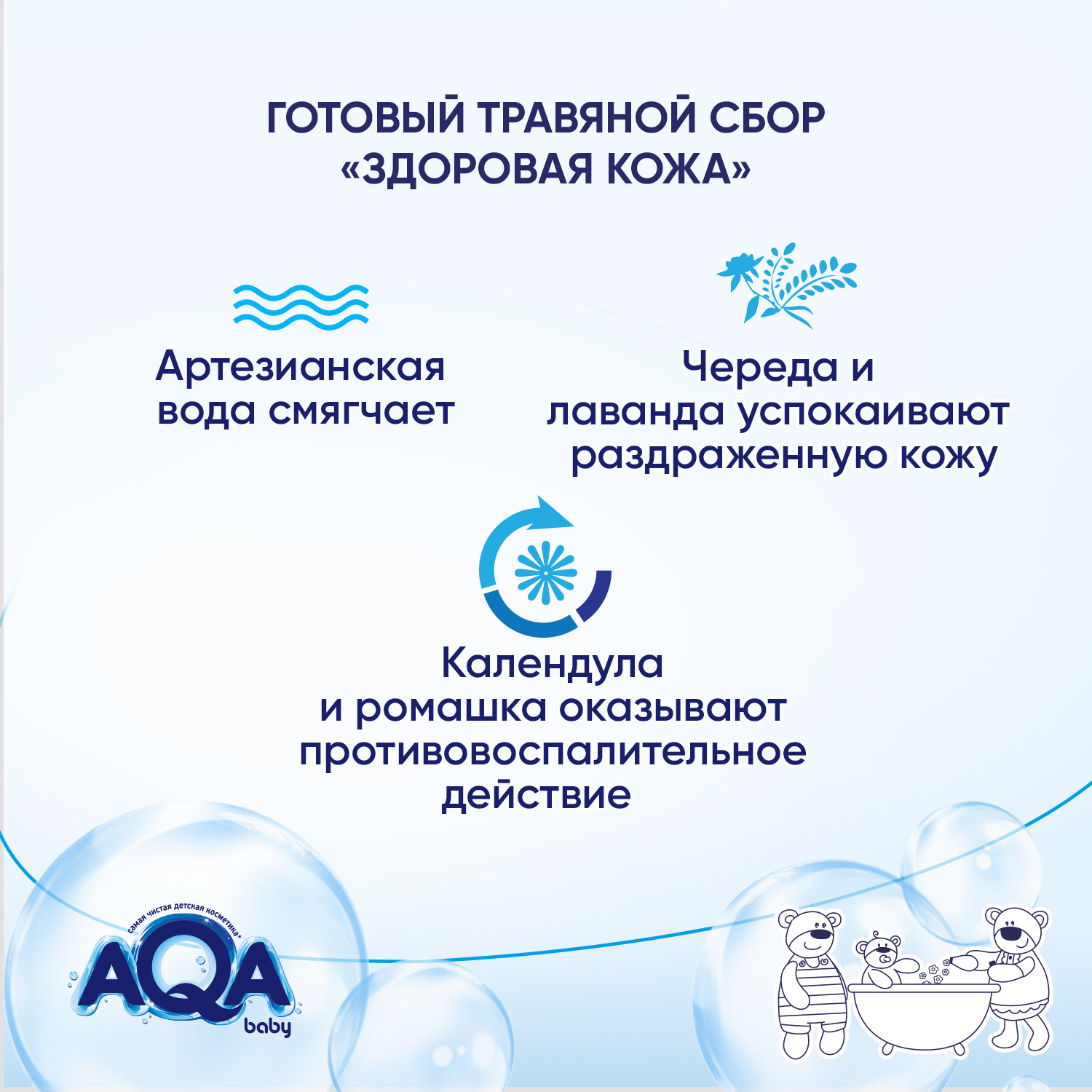 Сбор для купания AQA baby Здоровая кожа травяной 400мл - фото 10