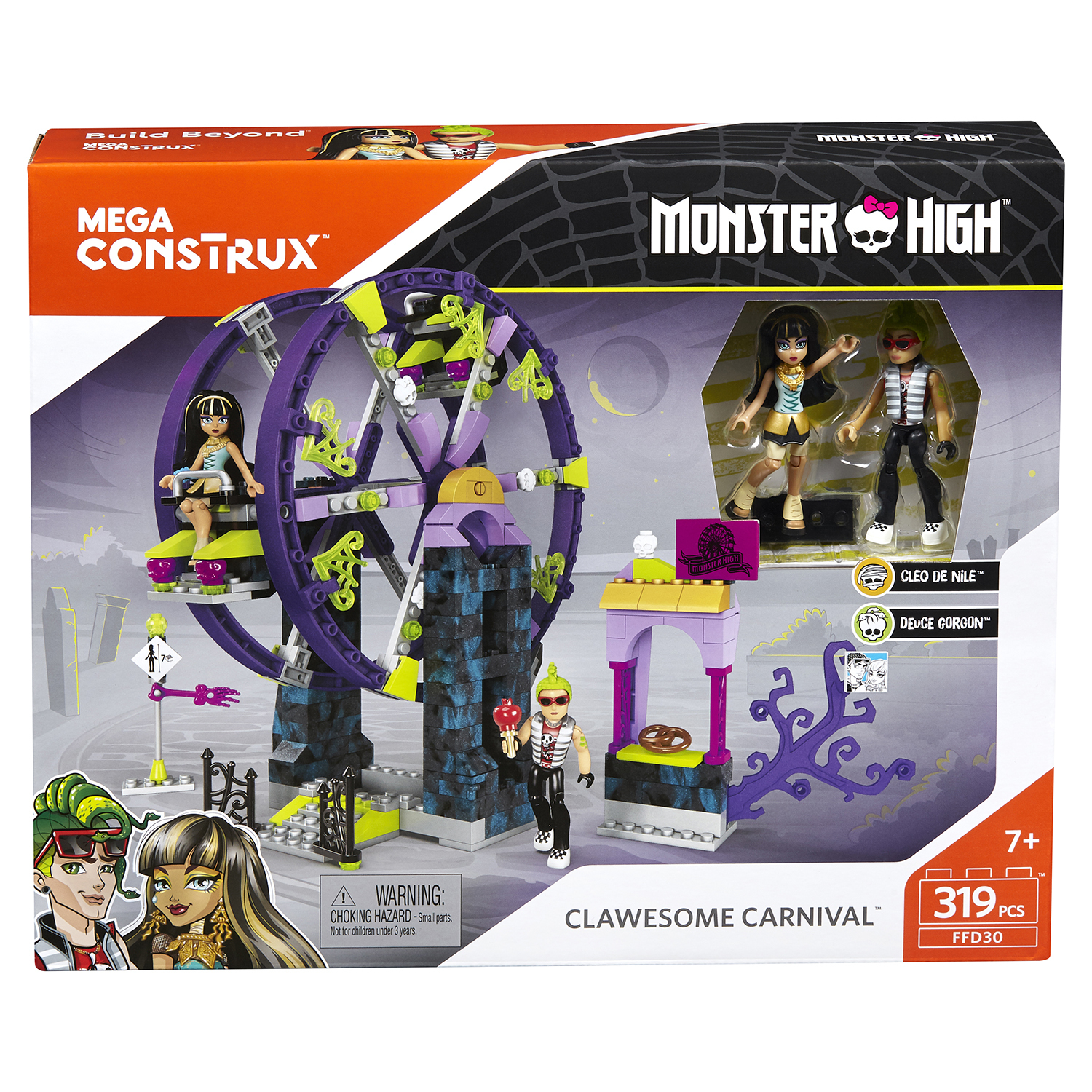 Конструктор Mega Bloks Monster High: школьный карнавал купить по цене 899 ₽  в интернет-магазине Детский мир