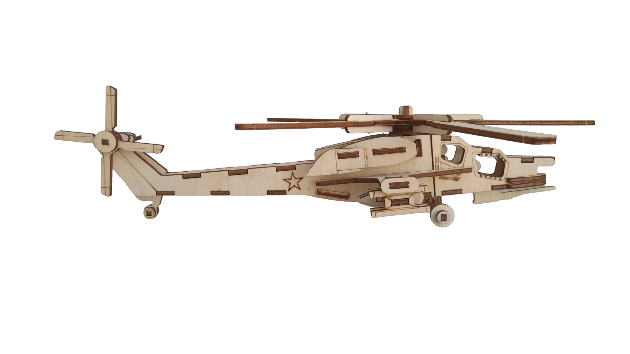 Сборная модель конструктор Чудо-Дерево Вертолет МИ-28 - фото 4