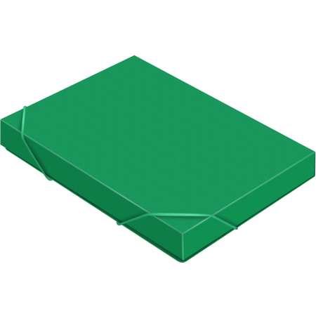 Папка-короб Бюрократ пластик 0.7мм корешок 40мм A4 зеленый