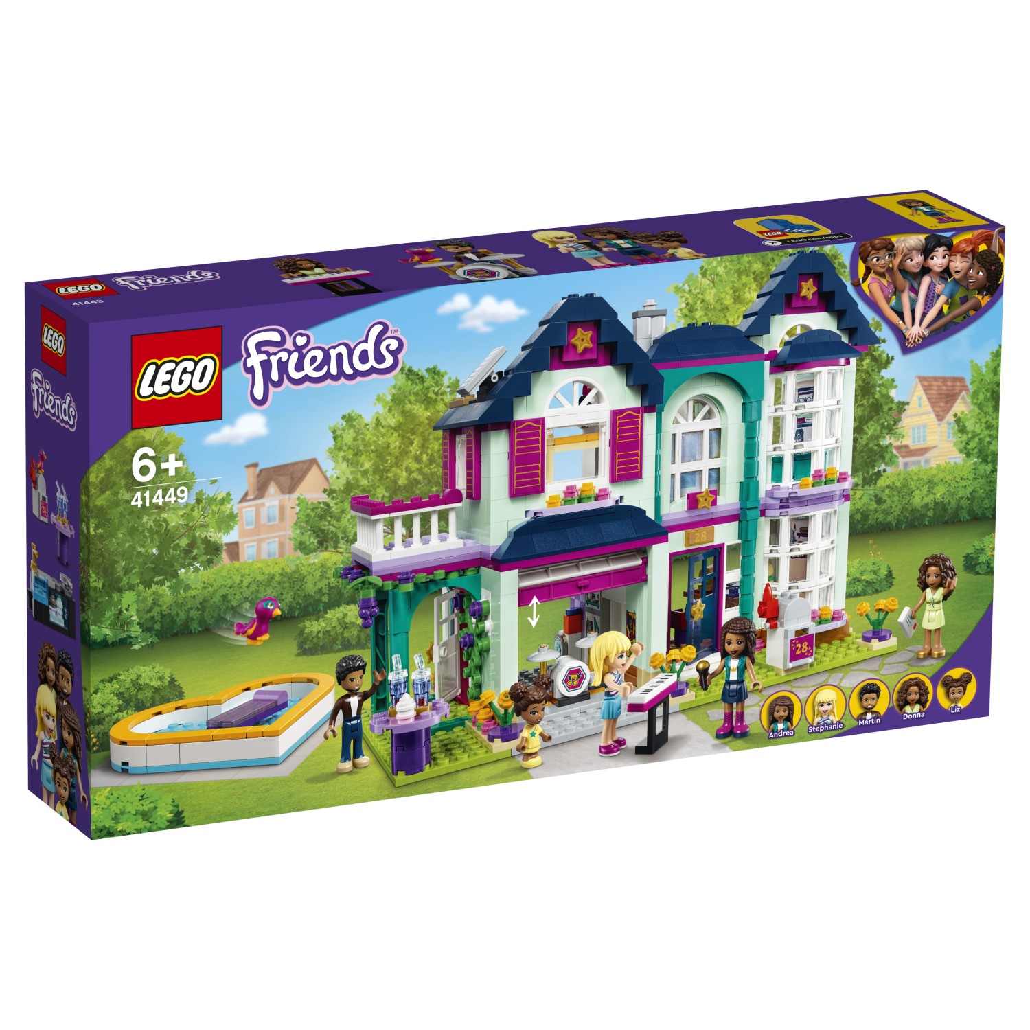 Конструктор LEGO Friends Дом семьи Андреа 41449 купить по цене 999 ₽ в  интернет-магазине Детский мир