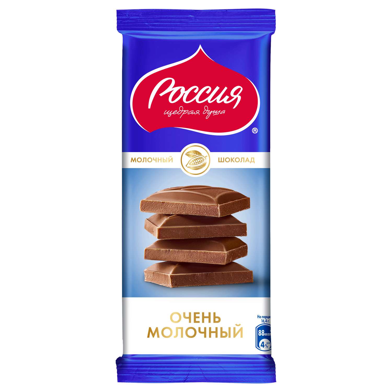 Шоколад Россия-щедрая душа! молочный 82г - фото 1