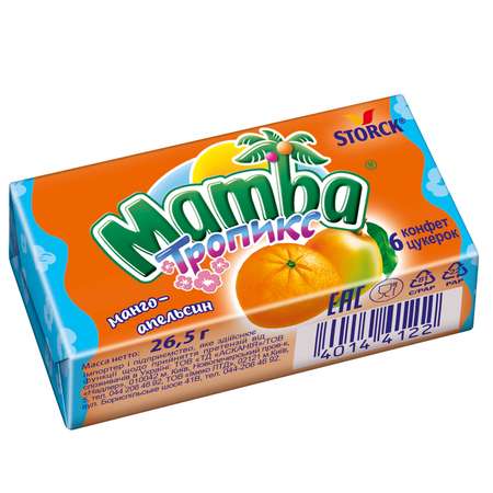 Жевательная конфета MAMBA Тропик 26,5 г в ассортименте