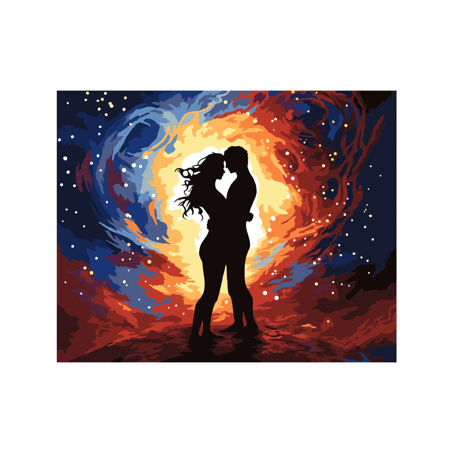 Картина по номерам Art sensation холст на деревянном подрамнике 40х50 см Космическая любовь - фото 2