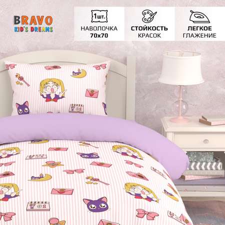 Комплект постельного белья BRAVO kids dreams Аниме 1.5 спальный простыня на резинке 90х200
