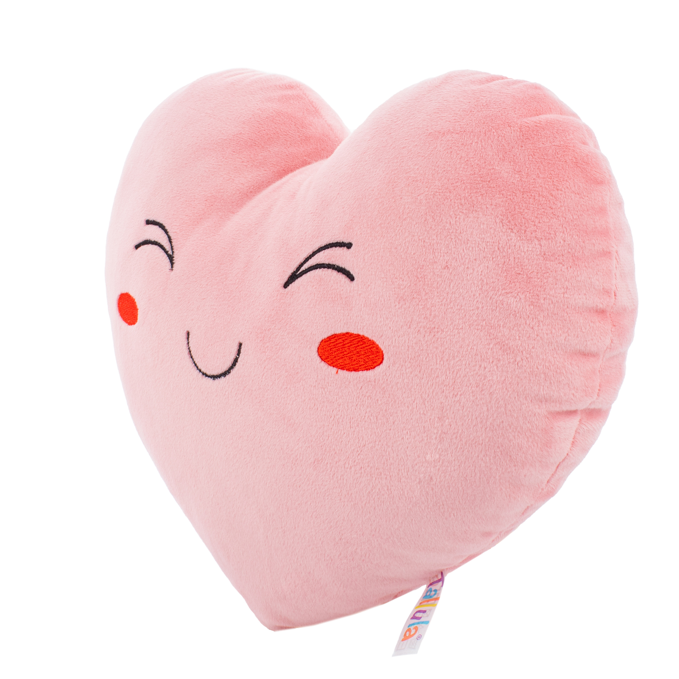 Игрушка мягконабивная Tallula Сердце с улыбкой 30x35 см розовое - фото 2