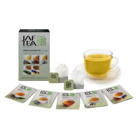 Чай зелёный JAF TEA Oolong melange 20 пак. в конвертиках Ассорти 5 видов