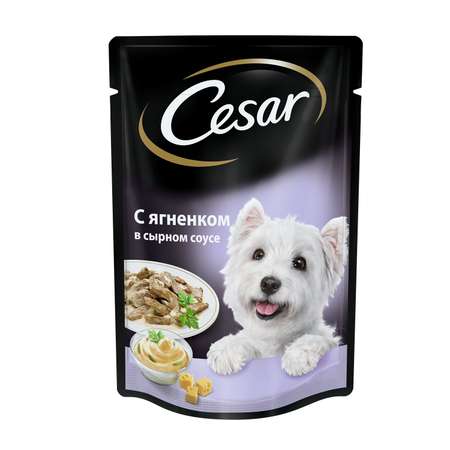 Корм для собак Cesar 100г с ягненком в сырном соусе пауч