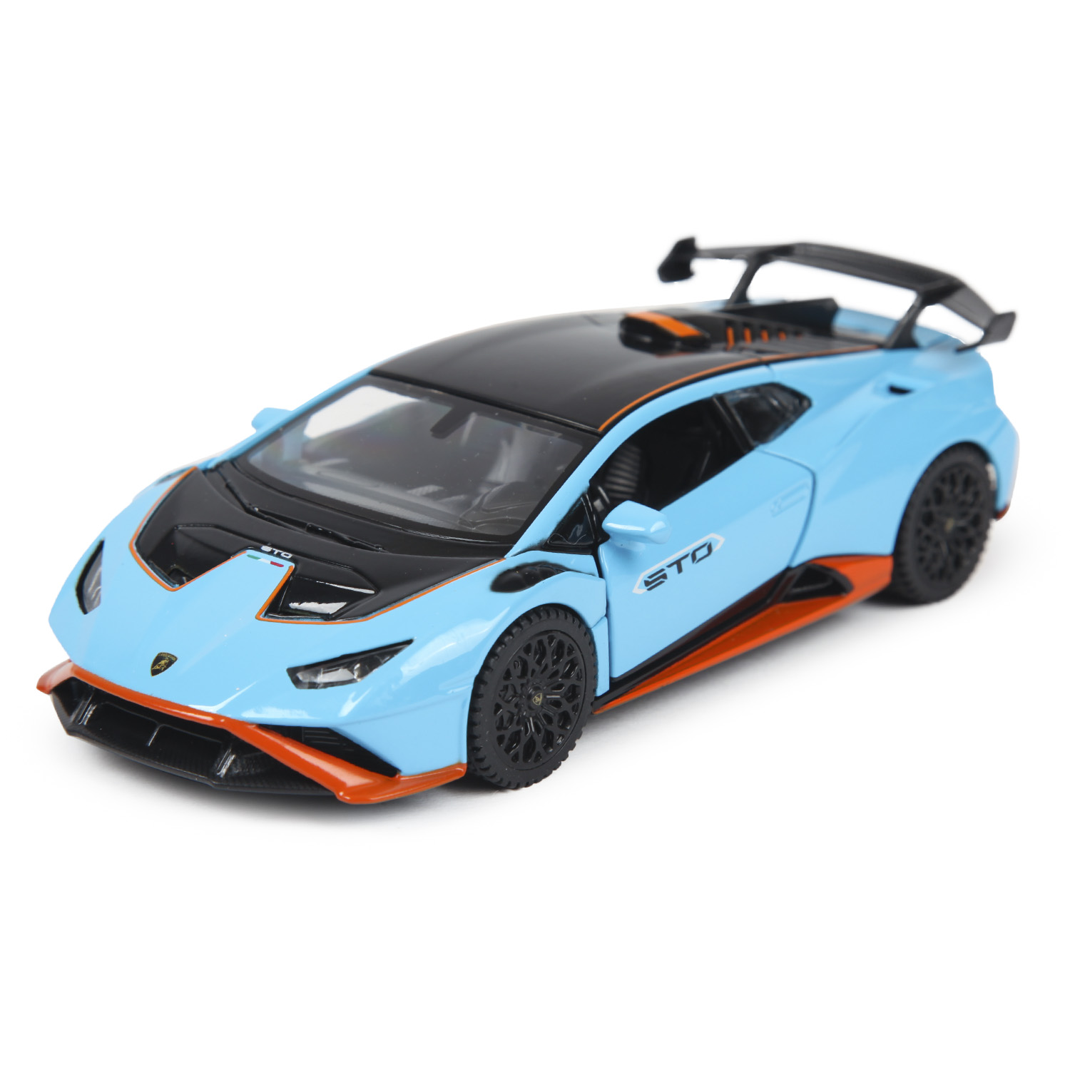 Машина Rastar 1:32 Lamborghini Huracan STO Голубая 64300 купить по цене 999  ₽ в интернет-магазине Детский мир