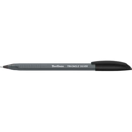 Ручка шариковая BERLINGO Triangle Silver 1.0мм Черный CBp_10791
