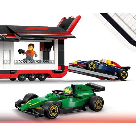 Конструктор LEGO Грузовик F1 с автомобилями RB20 и AMR24 60445