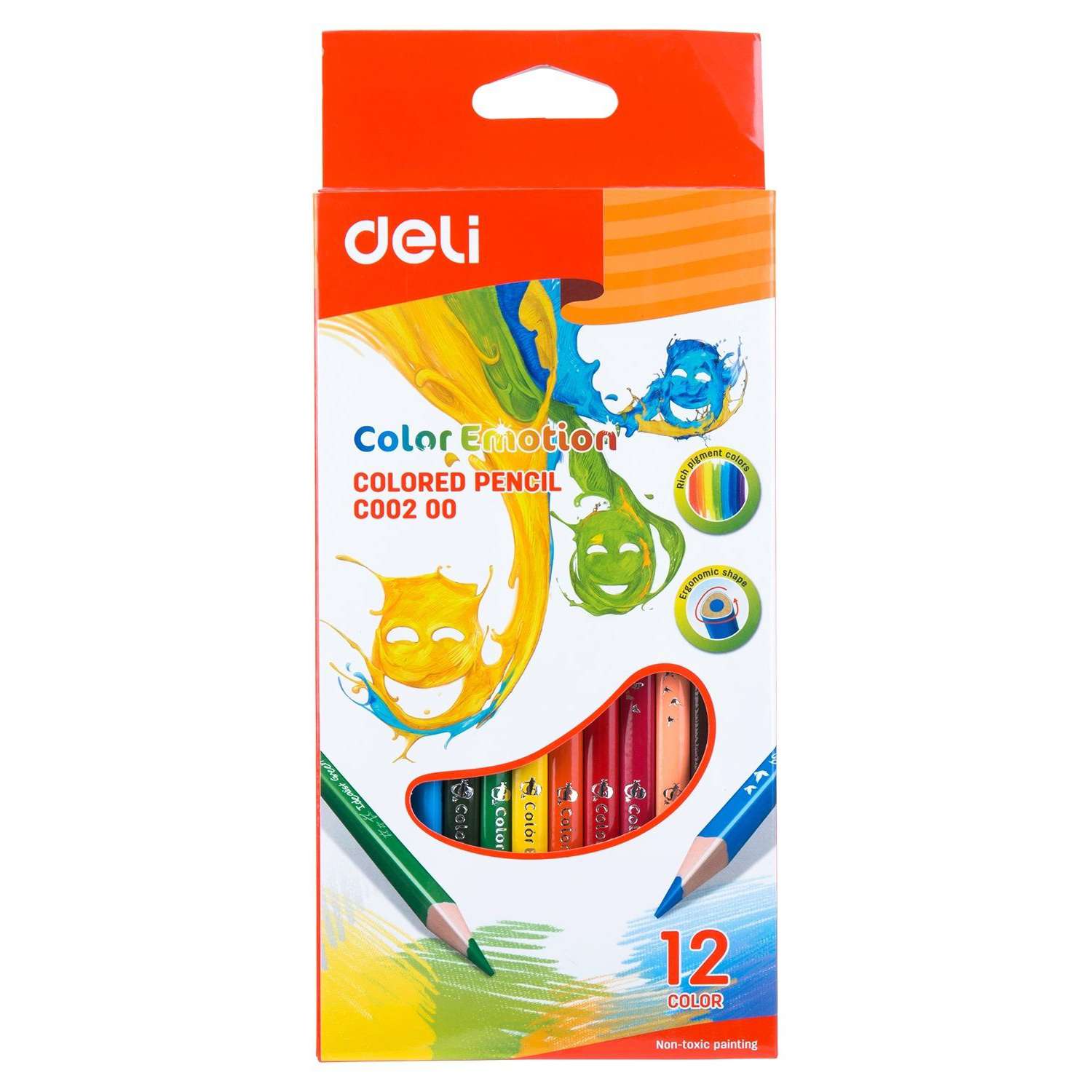 Карандаши цветные Deli Color Emotion 12цветов 458037 - фото 1