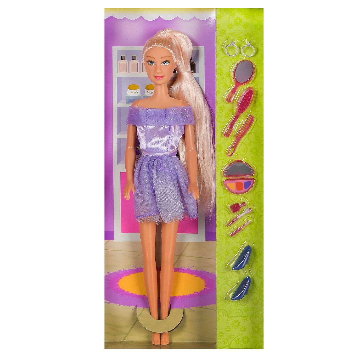 Кукла Lucy Junfa В салоне красоты в фиолетовом платье 29 см 8066d/фиолетовое - фото 3