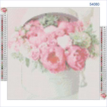 Алмазная мозаика на холсте Solmax Цветы в коробке 30 x 40 см CP54080