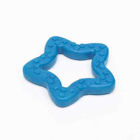 Игрушка Пижон жевательная суперпрочная «Звезда» 8 см голубая
