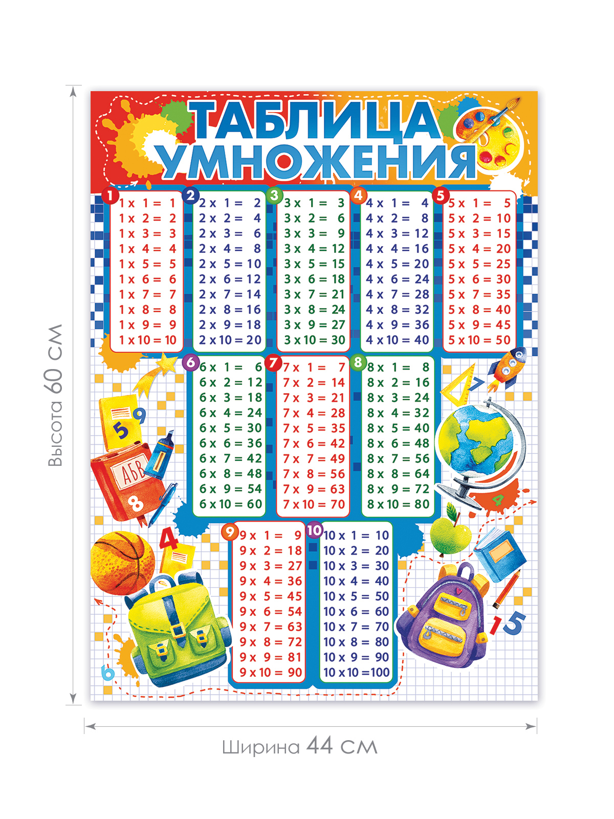 Плакат Праздник Таблица умножения в индивидуальной упаковке - фото 3