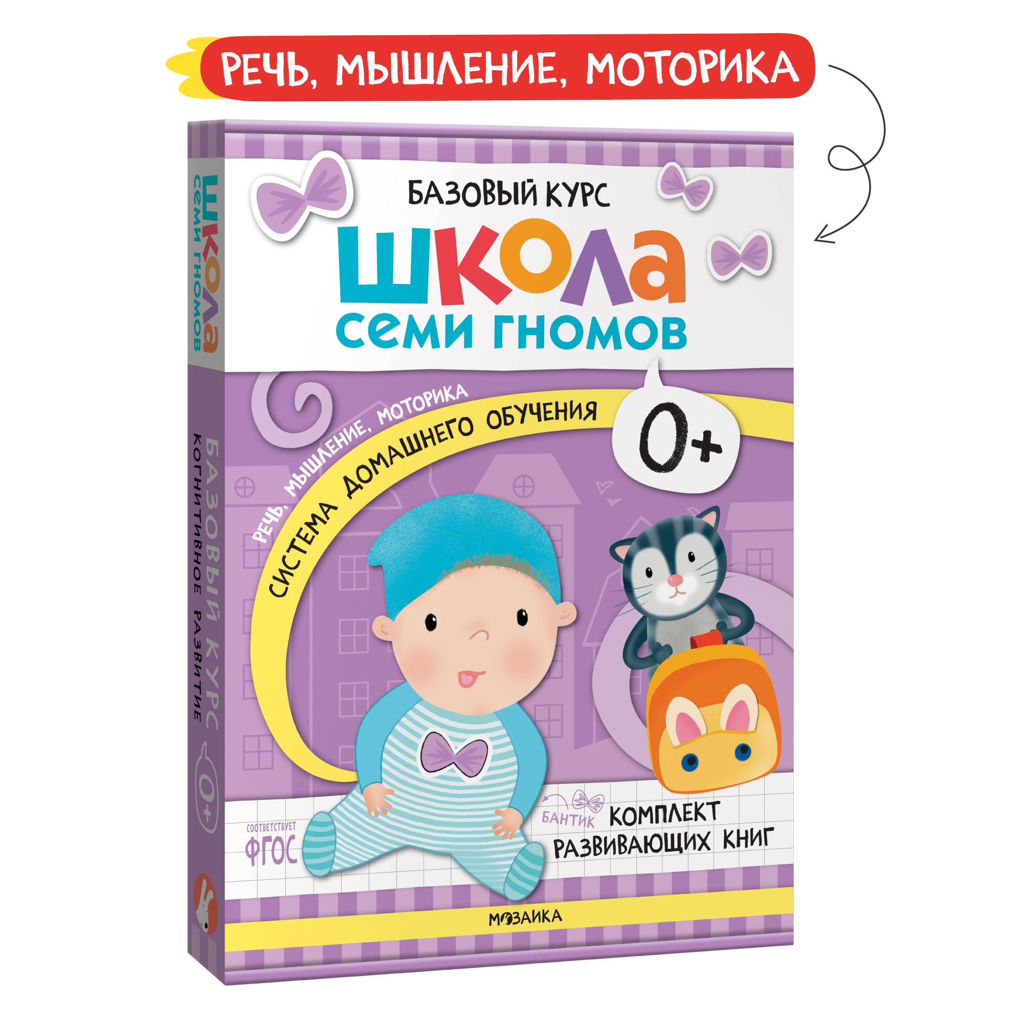 Комплект книг Базовый курс Школа Семи Гномов 0+ (6 книг +развивающие игры  для детей до 1года) купить по цене 899 ₽ в интернет-магазине Детский мир