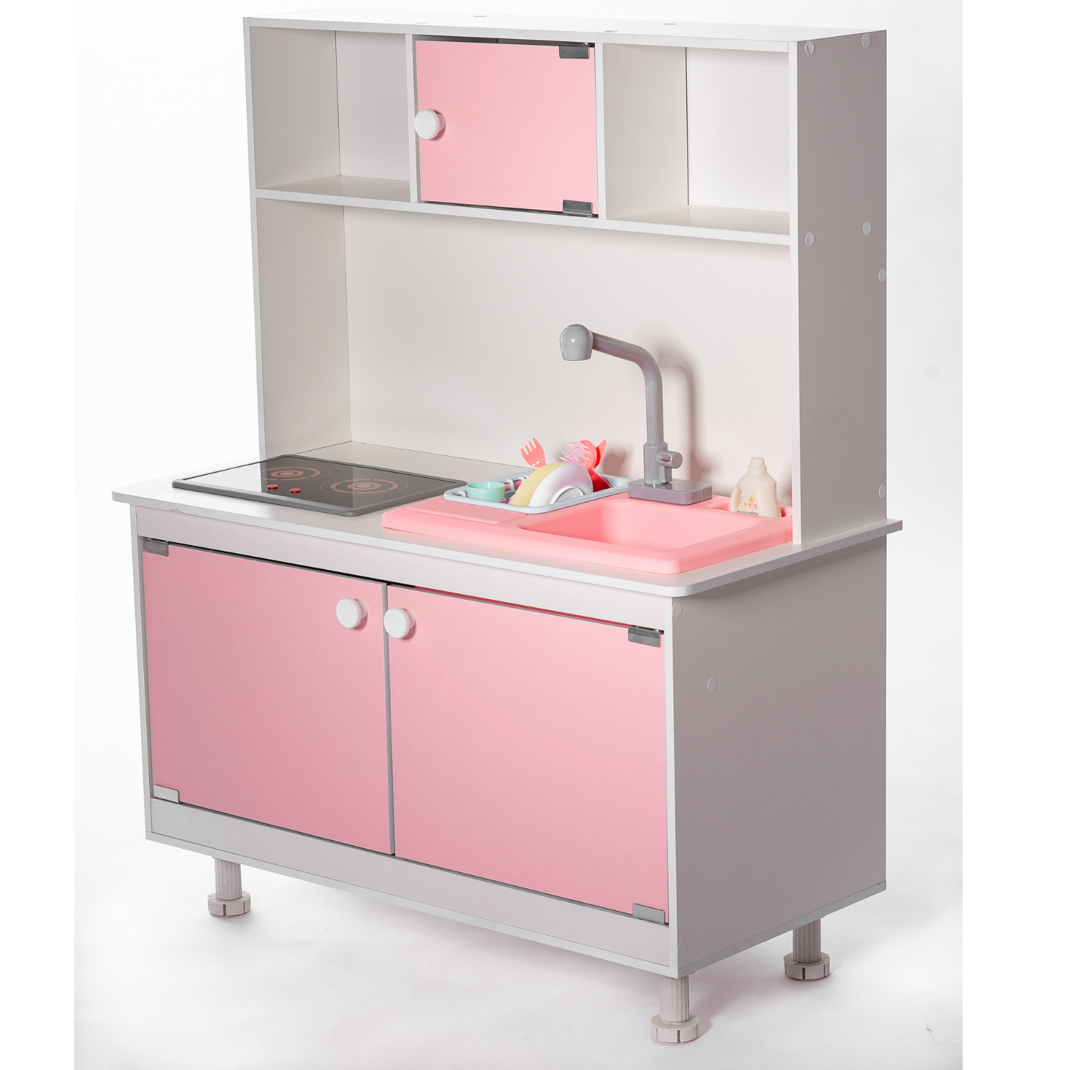 Детская кухня Sitstep вода интерактивная плита розовые фасады - фото 1