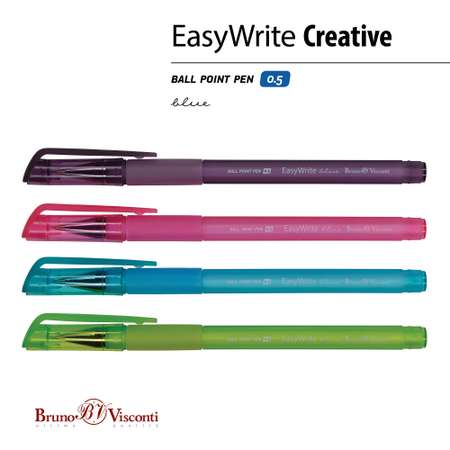 Набор из 24-х шариковых ручек Bruno Visconti EasyWrite Creative синие