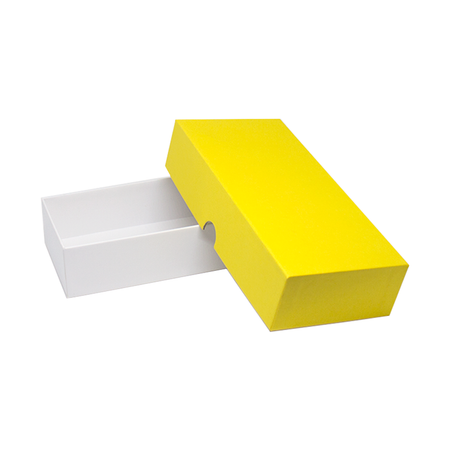 Коробка подарочная Cartonnage Радуга желтый-белый прямоугольная