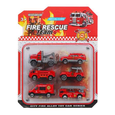 Игровой набор машинок Наша Игрушка для мальчиков Пожарная бригада