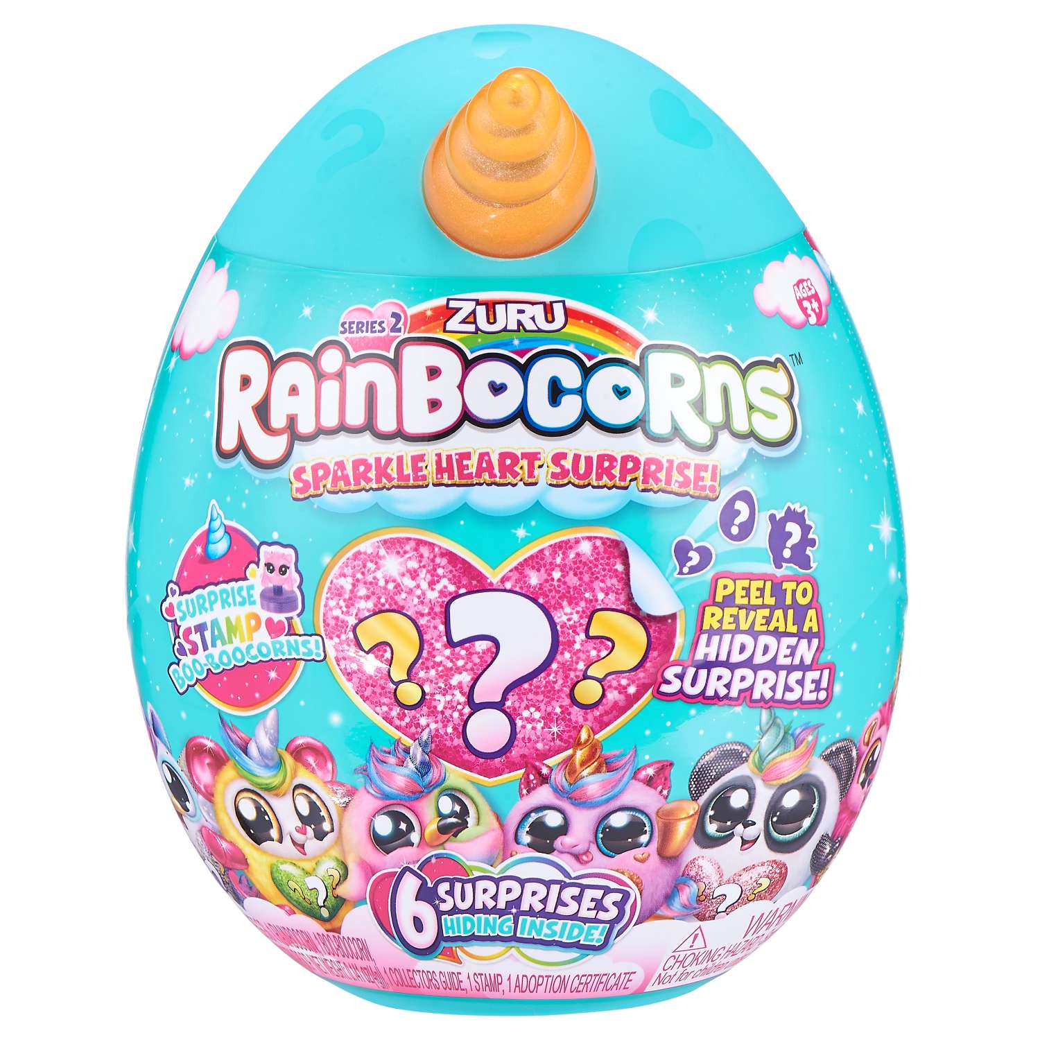 Игрушка Rainbocorns Rainbocorns Sparkle heart surprise S2 в непрозрачной упаковке (Сюрприз) 9214-S001 - фото 3