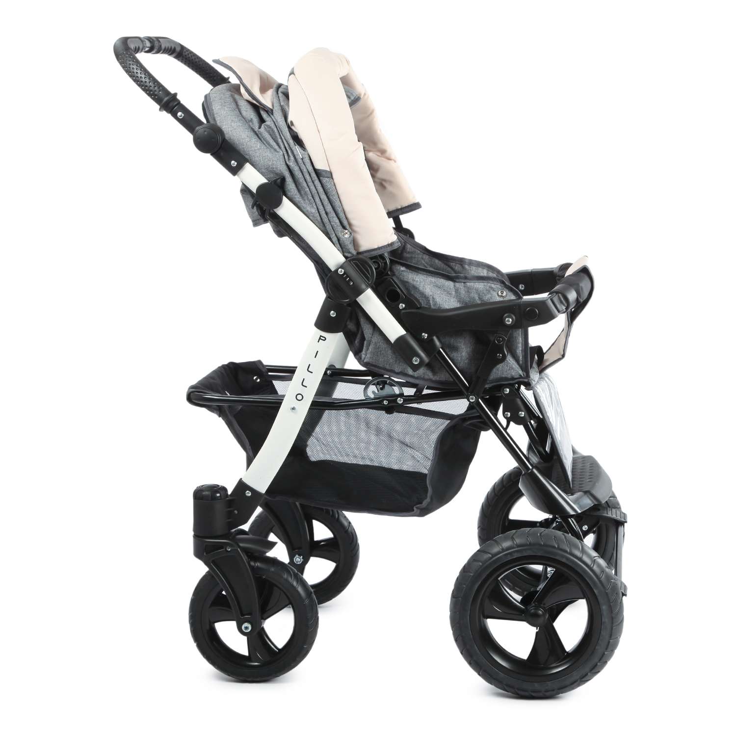 Коляска-трансформер Babyton Pillo OX Grey-Beige - фото 6