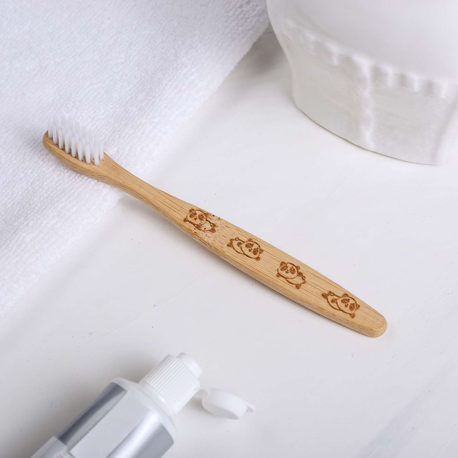Зубная щётка Sima-Land бамбук «Панды» - фото 3