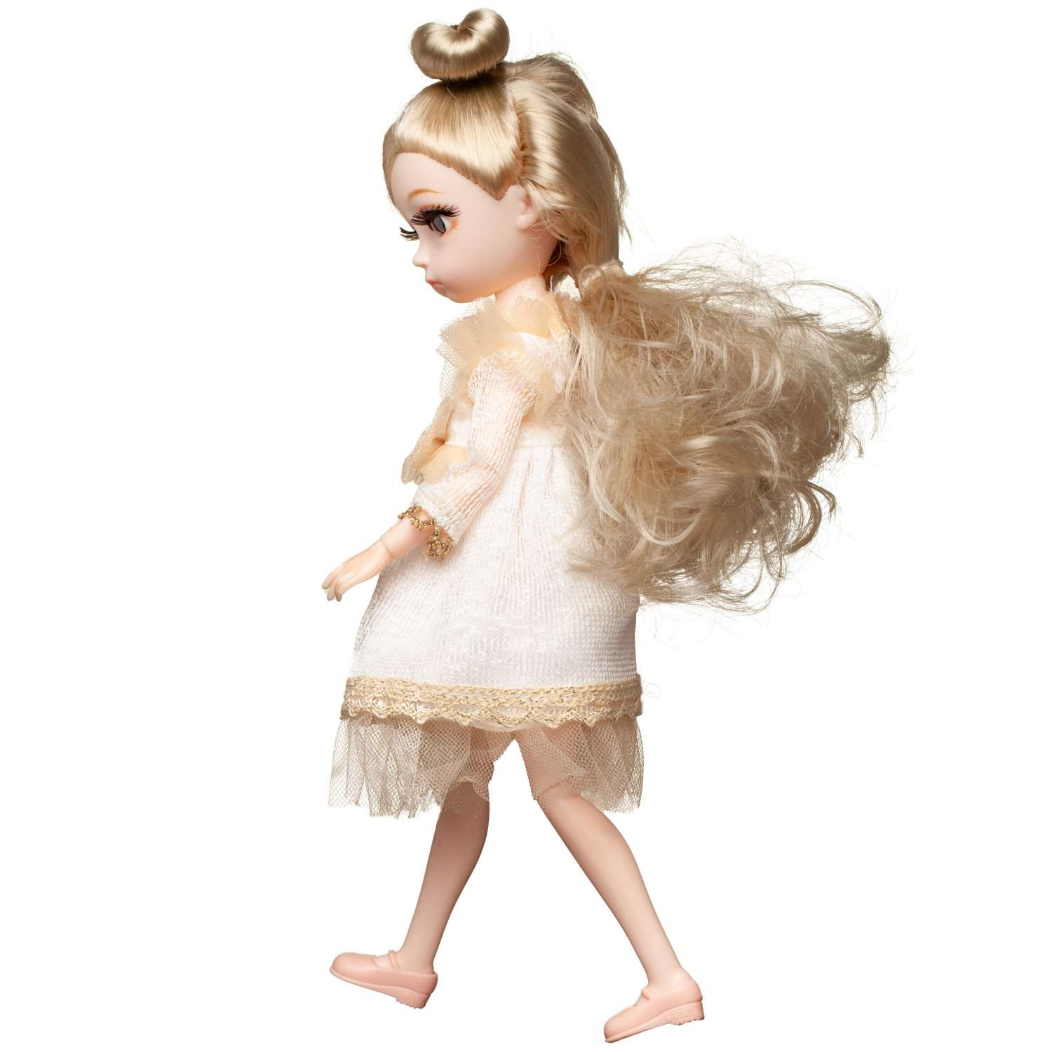 Кукла Junfa в бело золотом платье 25 см WJ-37768 - фото 6