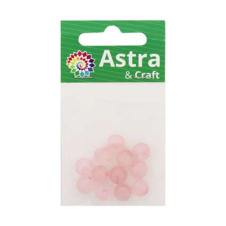 Бусины Astra Craft розовый кварц 8 мм 12 шт