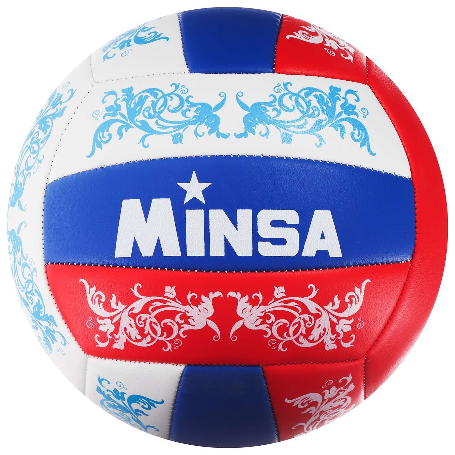 Мяч MINSA волейбольный машинная сшивка. 18 панелей. размер 5. 267 г - фото 1